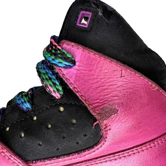 Jordan Flight SC-1 Leather Sneakers Girls Size 13C Hot Pink/Black - Picture 12 of 13
